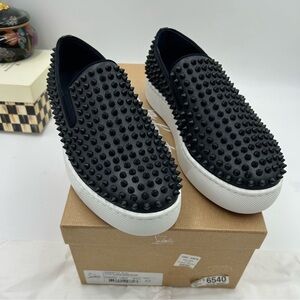 Men’s Christian Louboutin spike boat slip on sneakers size 42 made in Italy